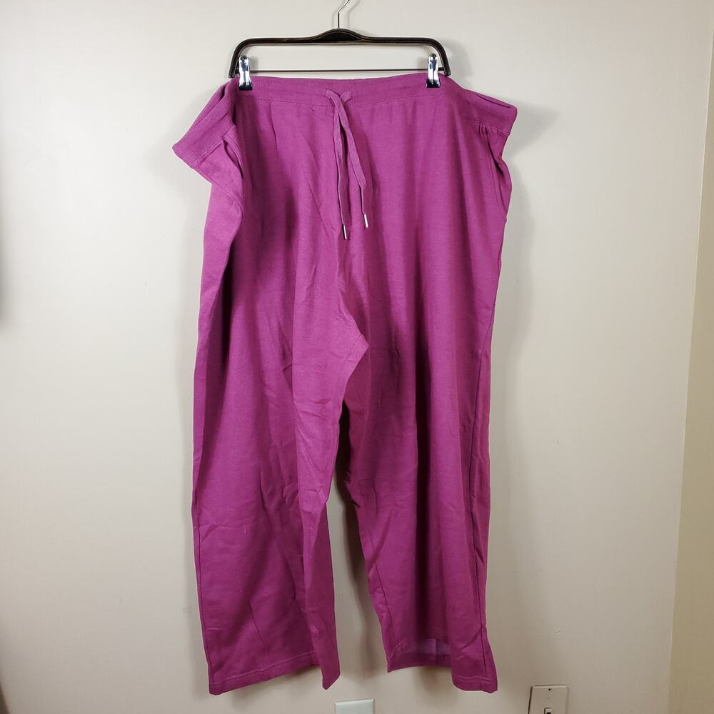 Woman Within Pink Pull-on Fleece Lined Sweatpants Size 38/40